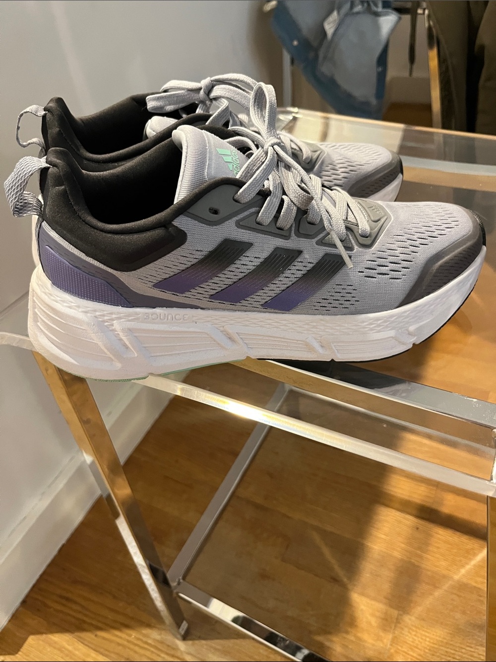 adidas Light Gray & Purple Women's Athletic Shoes size 8.5